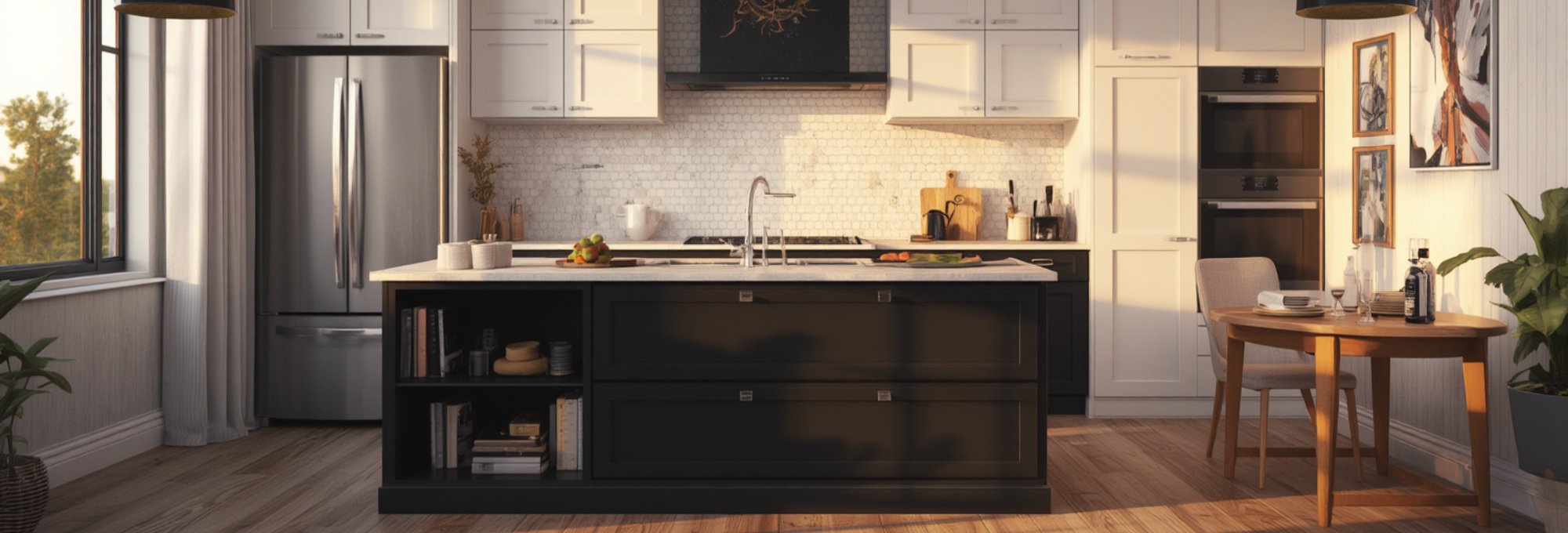 hard surface flooring in a modern kitchen