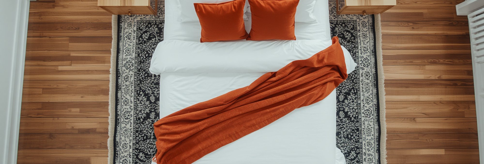 hard surface flooring in a bedroom